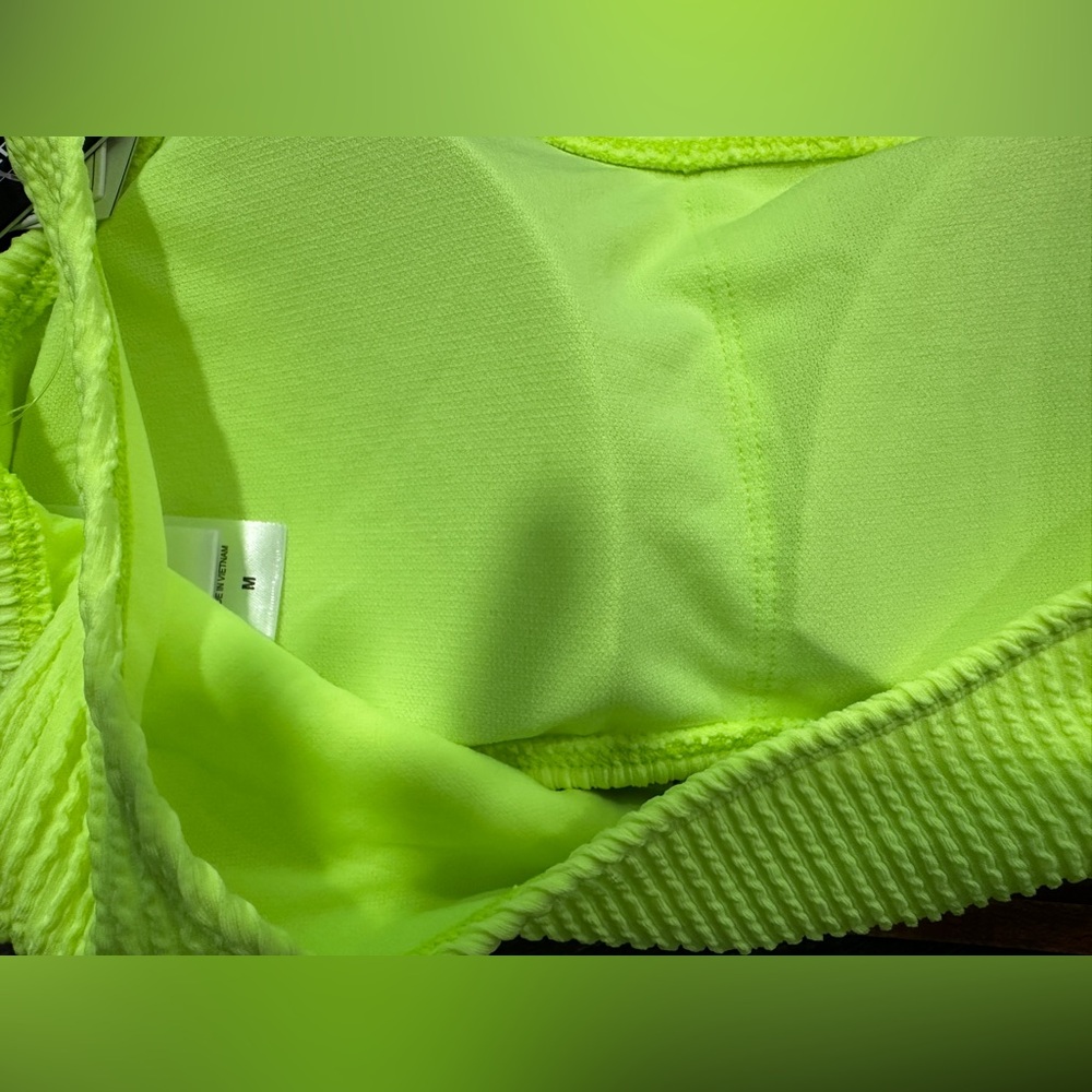 NWT Citron Yellow One Shoulder Bikini Top - Picture 8 of 12